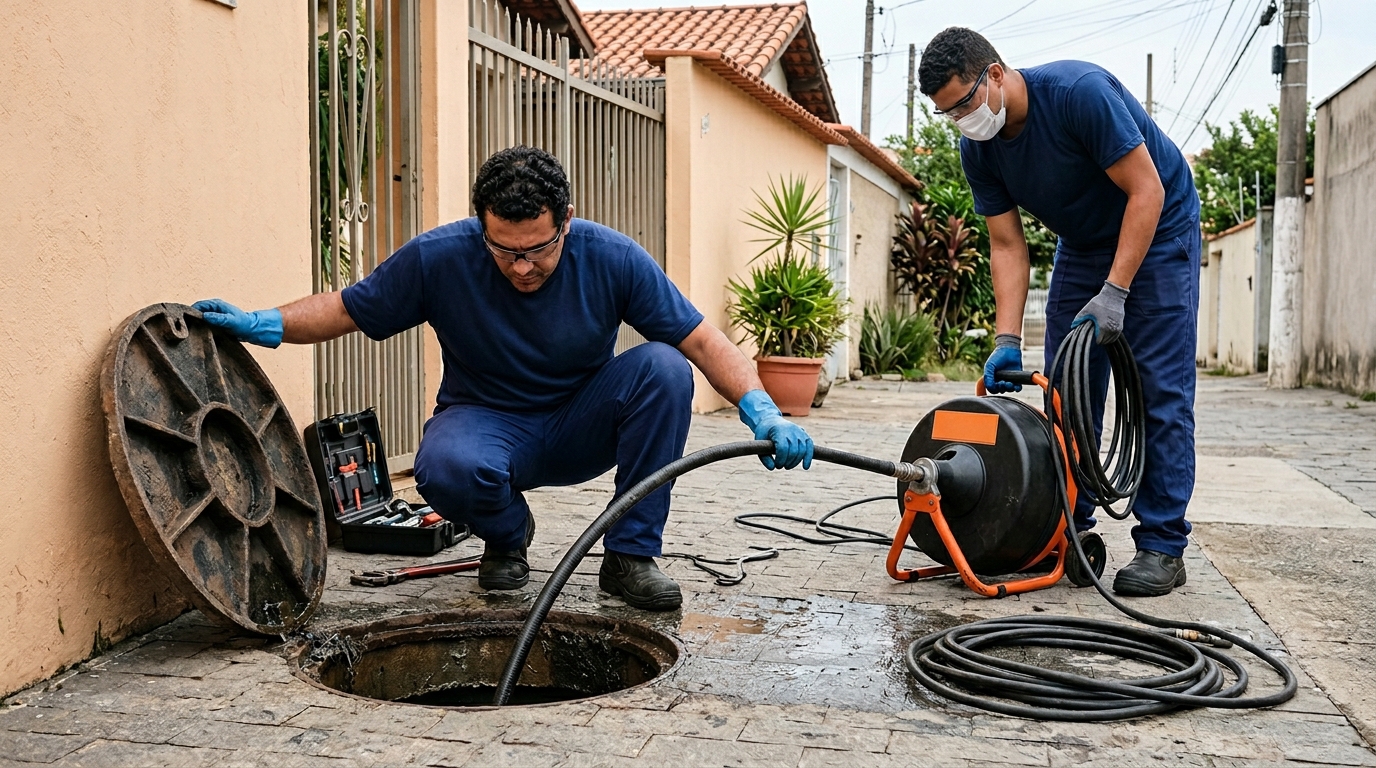Desentupimento de esgoto perto de mim em Jundiaí-SP
