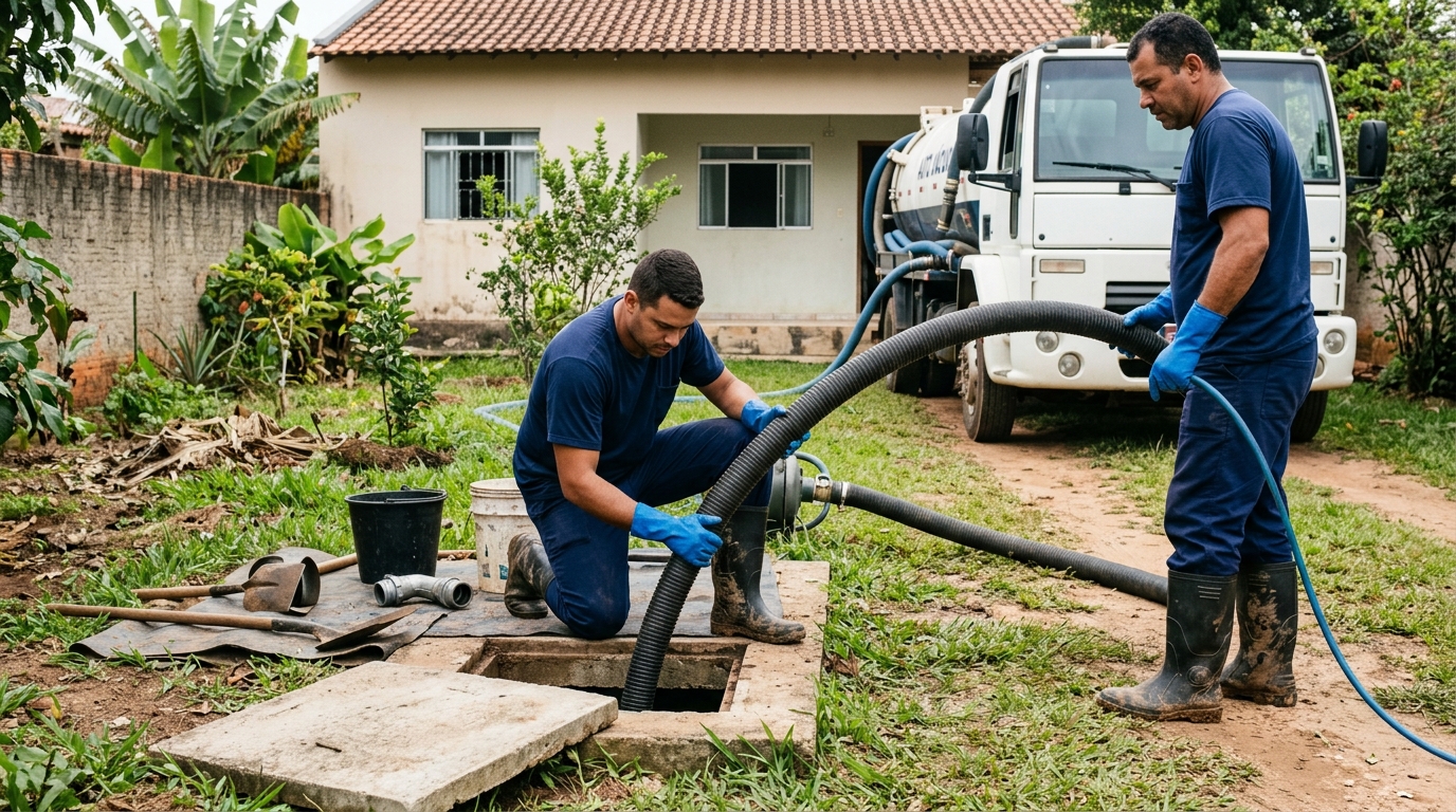 Esgotamento de fossa em Jundiaí-SP